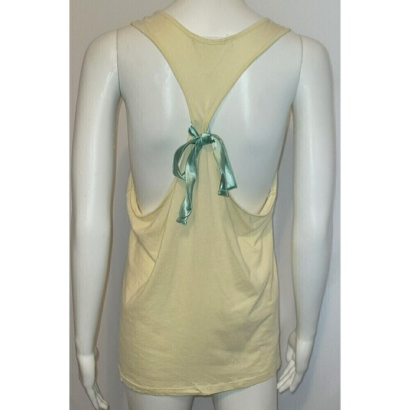 Charlotte Russe Yellow Racerback Tank with Ribbon - Size L - Picture 4 of 10
